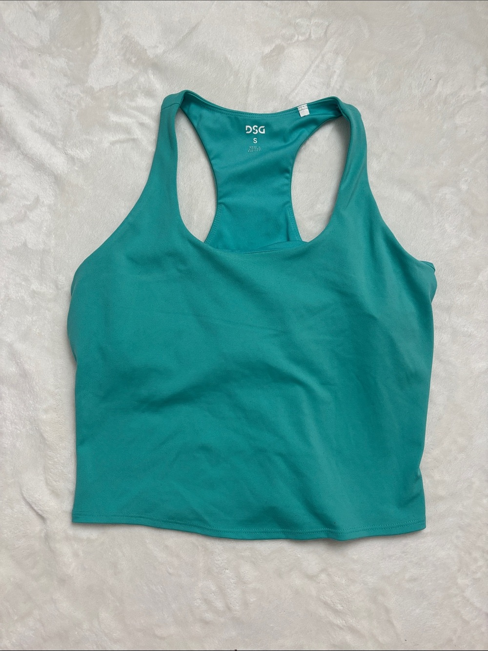 Blue athletic tank top